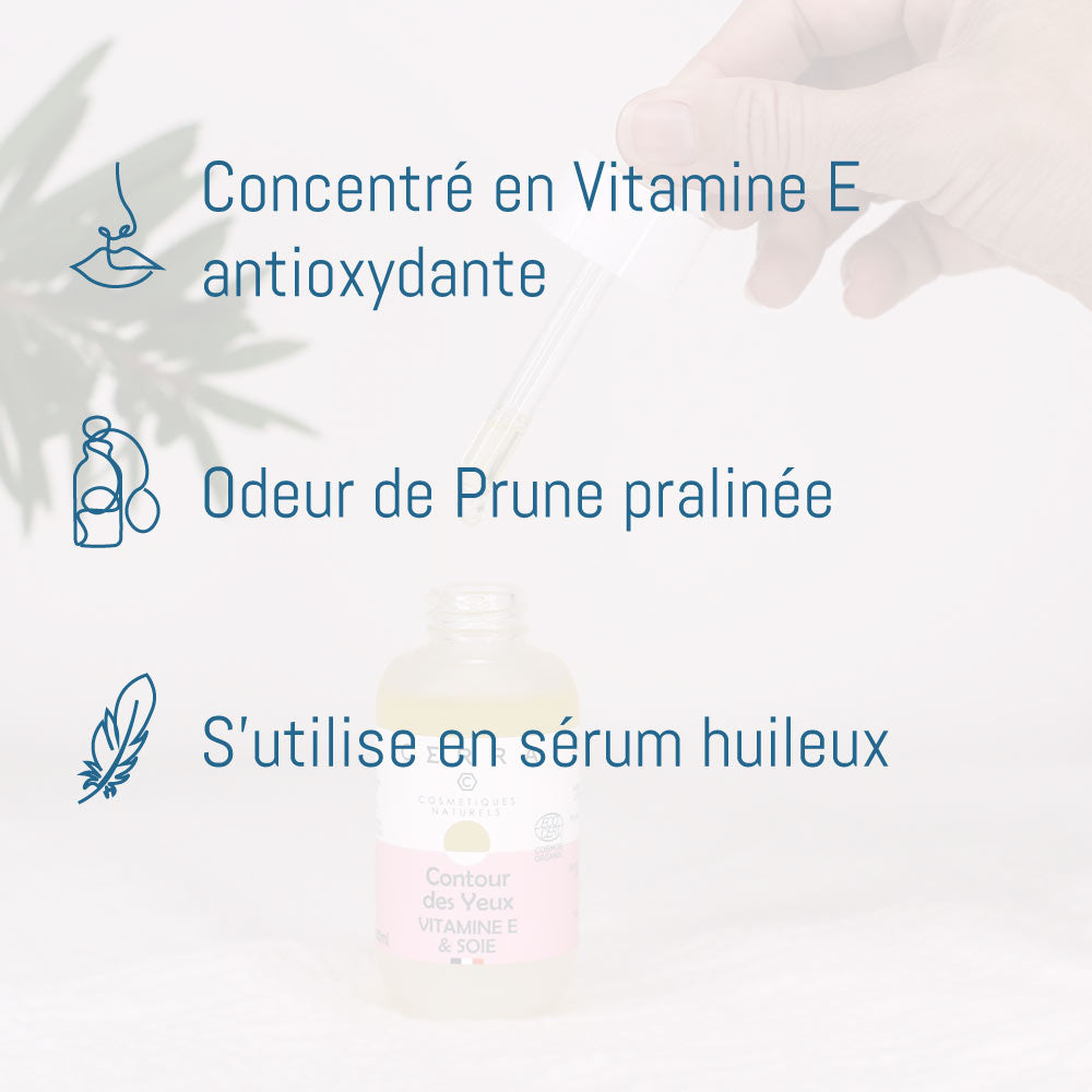 Contour des yeux Vitamine E & Soie - certifié Bio