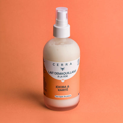 Jojoba- und Shea-Make-up-Entfernermilch – angereichert mit Seide – Cosmos Natural-zertifiziert