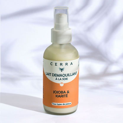 Jojoba- und Shea-Make-up-Entfernermilch – angereichert mit Seide – Cosmos Natural-zertifiziert